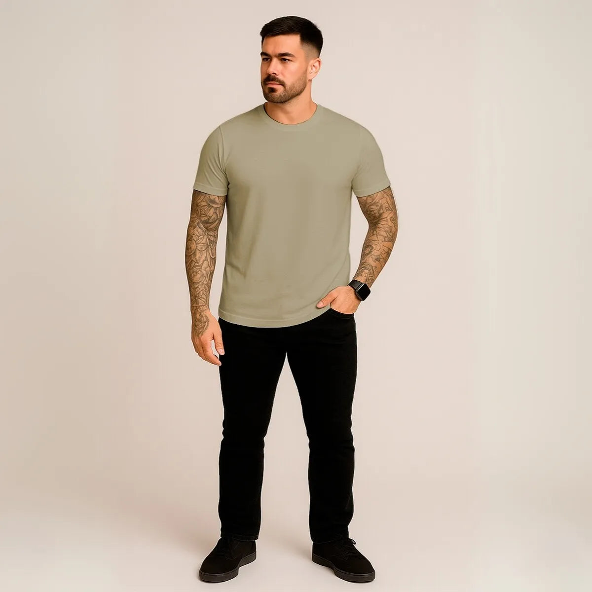 Camiseta Básica Masculina 100% Algodão Premium